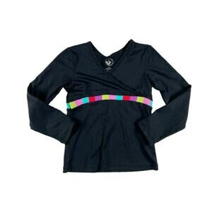 Limeapple Black Long Sleeve Wrap Top 6